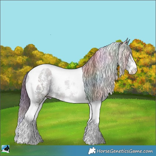Horse Color:Nacre Chocolate Black Chinchilla Ice Sabino Tobiano 