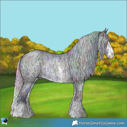 Horse Color:Nacre Silver Brown Chinchilla Ice Sabino Rabicano 