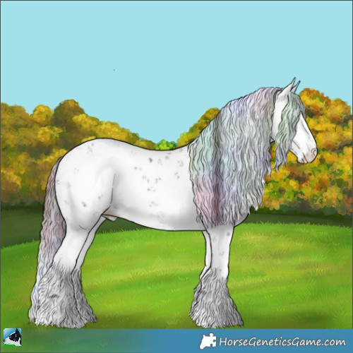 Horse Color:Nacre Chocolate Brown Chinchilla Ice Sabino 