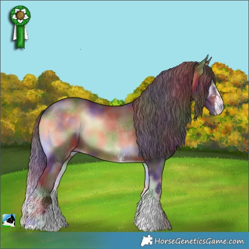 Horse Color:Nacre White Spotted Chocolate Brown Onyx Rabicano 