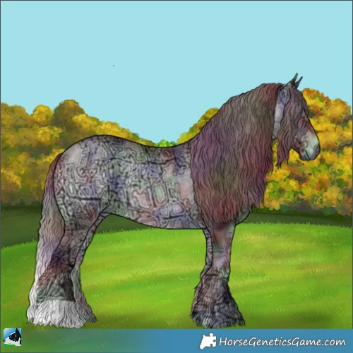 Horse Color:Nacre Chocolate Brown Chinchilla Ice Onyx Rabicano 