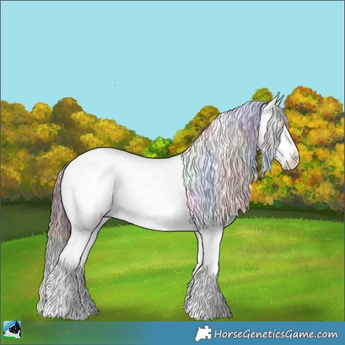 Horse Color:Nacre Chocolate Brown Chinchilla Sabino Rabicano 