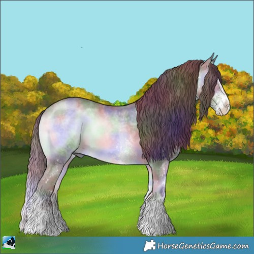 Horse Color:Nacre Chocolate Brown Chinchilla Onyx Sabino 