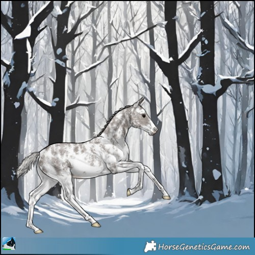 Horse Color:Silver Black Sabino 
