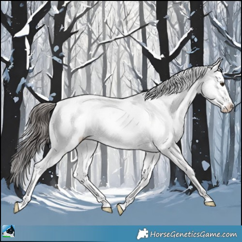 Horse Color:Classic Champagne Sabino Rabicano 