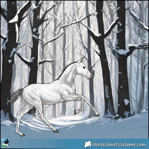 Horse Color:Black Ice Sabino Rabicano 