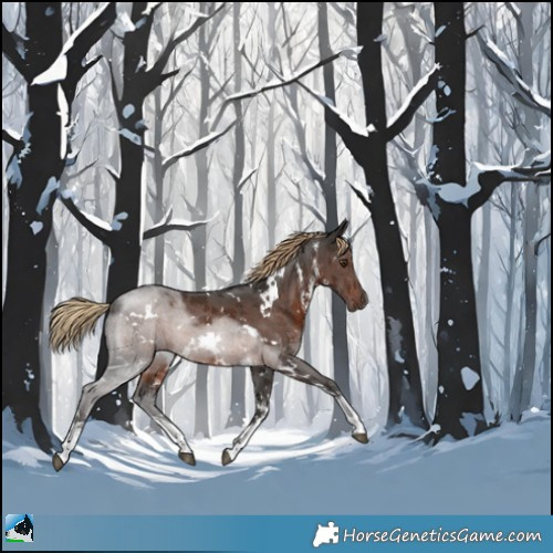 Horse Color:White Spotted Liver Chestnut Sabino Rabicano 