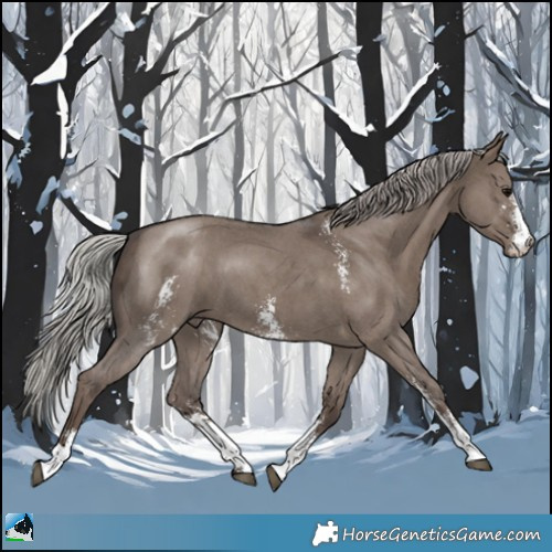 Horse Color:Silver Grullo Sabino 