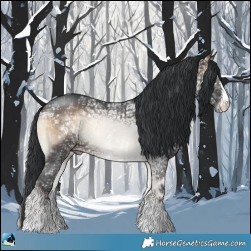 Horse Color:Brown Ice Onyx Sabino Rabicano 