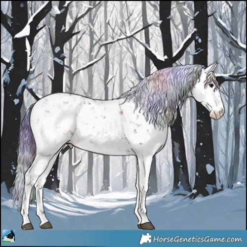 Horse Color:Nacre Brown Sabino Rabicano 