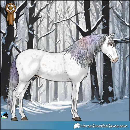 Horse Color:Nacre Brown Sabino Rabicano 
