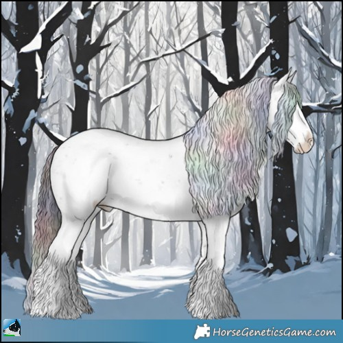 Horse Color:Nacre Black Sabino Rabicano 
