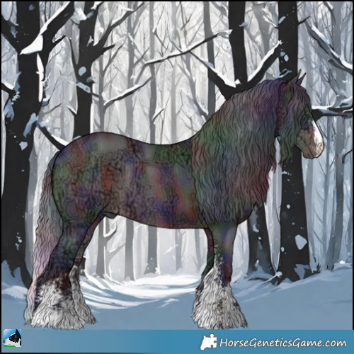 Horse Color:Nacre Brown Ice Sabino Rabicano 
