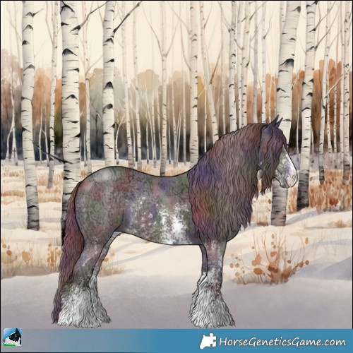 Horse Color:Nacre Chocolate Black Chinchilla Ice Sabino Rabicano 