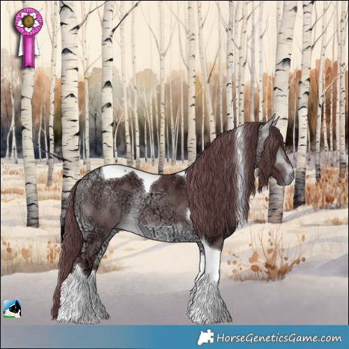 Horse Color:Chocolate Buckskin Chinchilla Ice Tobiano 