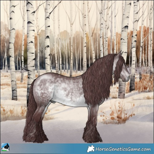 Horse Color:Chocolate Brown Chinchilla Rabicano 