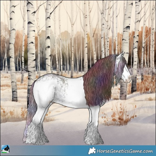 Horse Color:Nacre White Spotted Chocolate Bay Chinchilla Ice Rabicano 