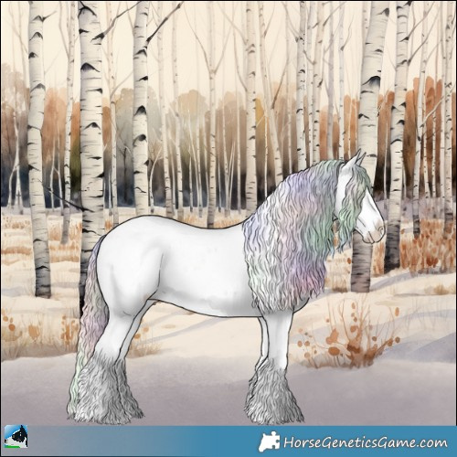 Horse Color:Nacre Chocolate Silver Brown Dun Sabino 