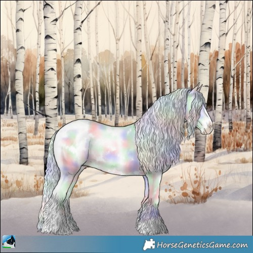 Horse Color:Nacre White Spotted Liver Chestnut Chinchilla Sabino Rabicano 