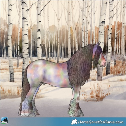 Horse Color:Nacre Chocolate Brown Onyx Rabicano 