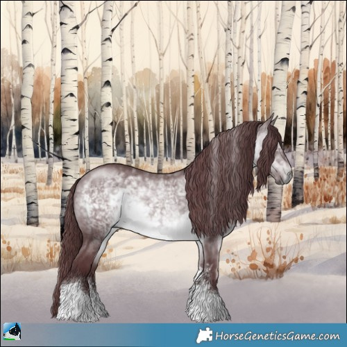 Horse Color:Chocolate Brown Chinchilla Sabino Tobiano 