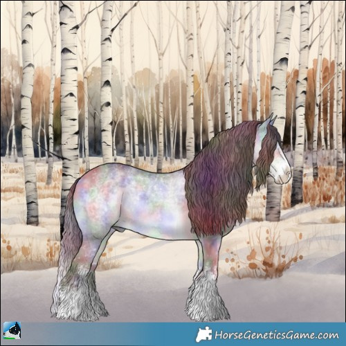 Horse Color:Nacre Chocolate Bay Chinchilla Sabino Rabicano 