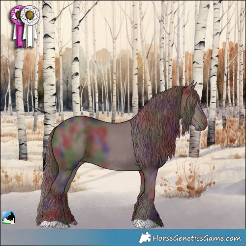 Horse Color:Nacre Chocolate Black Chinchilla 