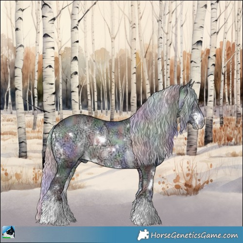 Horse Color:Nacre White Spotted Silver Brown Chinchilla Ice Onyx Sabino Rabicano 