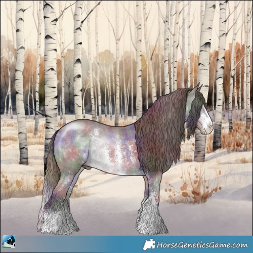 Horse Color:Nacre Chocolate Brown Chinchilla Sabino Rabicano 