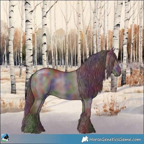 Horse Color:Nacre Chocolate Grullo Rabicano 