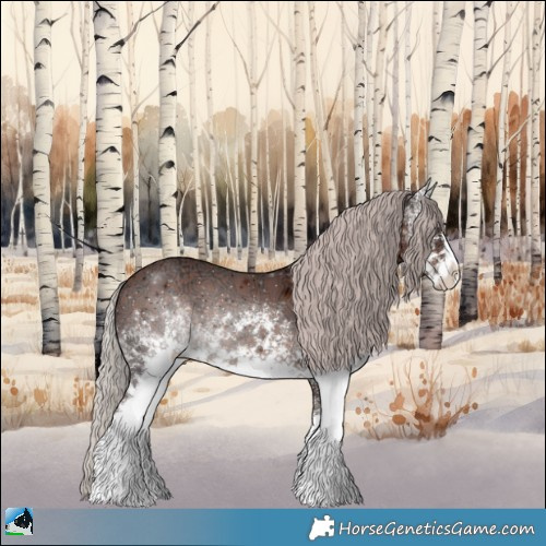 Horse Color:White Spotted Chocolate Silver Brown Ice 