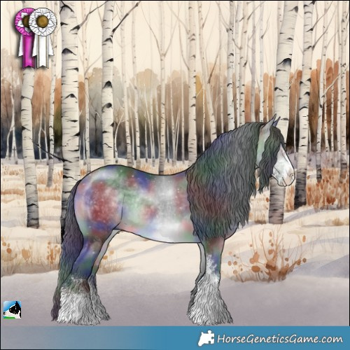 Horse Color:Nacre Brown Chinchilla Sabino Rabicano 