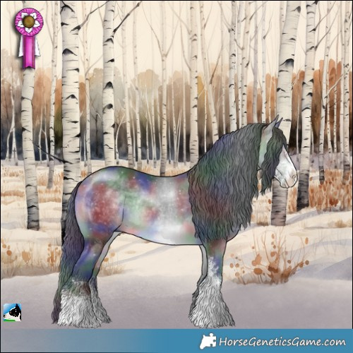 Horse Color:Nacre Brown Chinchilla Sabino Rabicano 