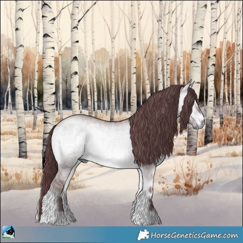 Horse Color:Chocolate Brown Chinchilla Onyx Rabicano 