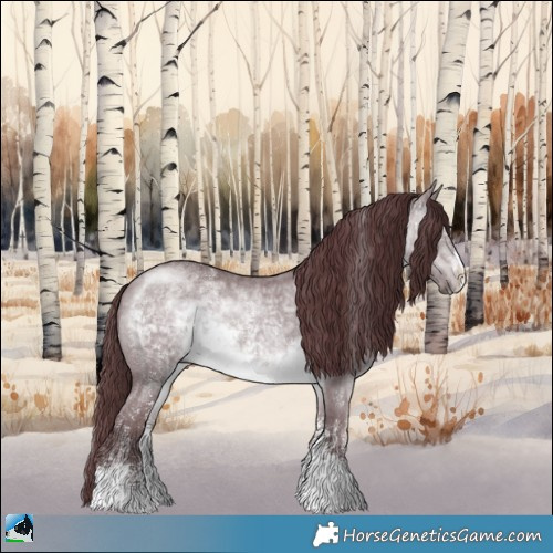 Horse Color:Chocolate Brown Chinchilla Sabino 