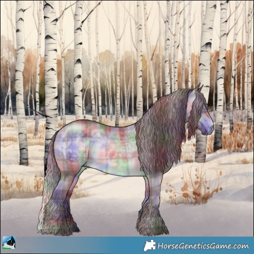 Horse Color:Nacre Plaid  Chocolate Brown Chinchilla Rabicano 