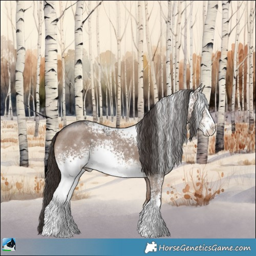 Horse Color:White Spotted Liver Red Dun Sabino 