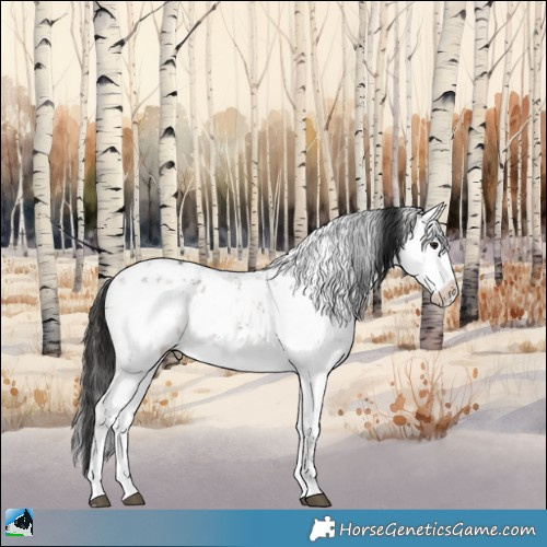 Horse Color:Brown Ice Dun Mushroom Sabino Rabicano 