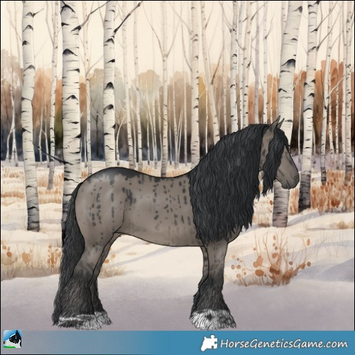 Horse Color:Grullo Mushroom Brindle 