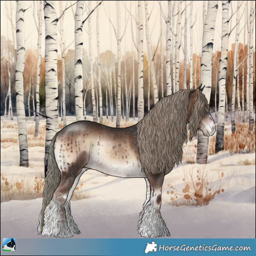 Horse Color:Liver Red Onyx Mushroom Sabino Rabicano 