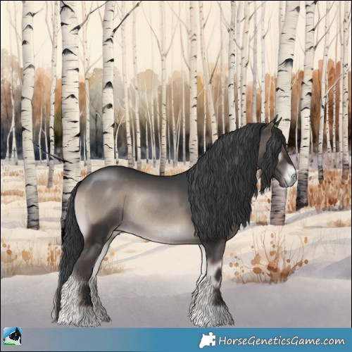 Horse Color:Blue Onyx Mushroom Rabicano 