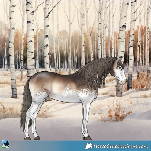 Horse Color:White Spotted Liver Red Onyx Mushroom 