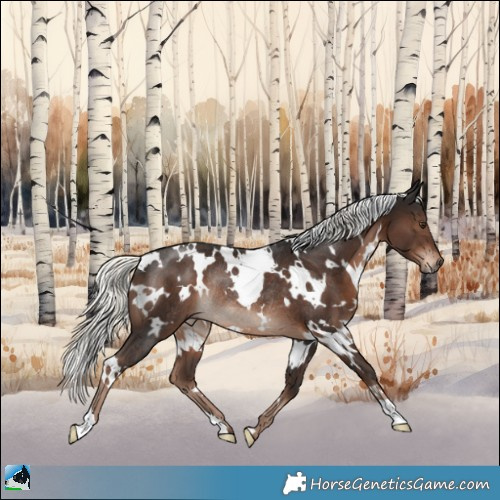 Horse Color:White Spotted Liver Chestnut Mushroom Rabicano 
