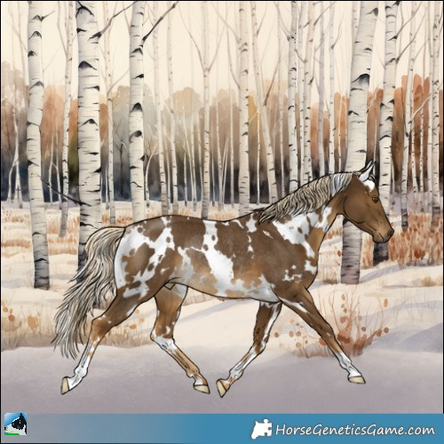 Horse Color:White Spotted Chocolate Palomino Mushroom Rabicano 