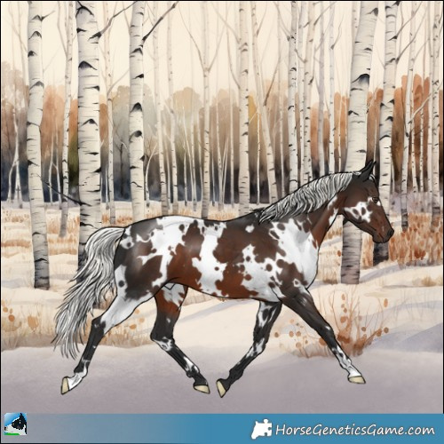 Horse Color:White Spotted Liver Chestnut Mushroom 