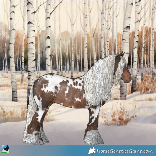 Horse Color:White Spotted Liver Chestnut Mushroom Rabicano 
