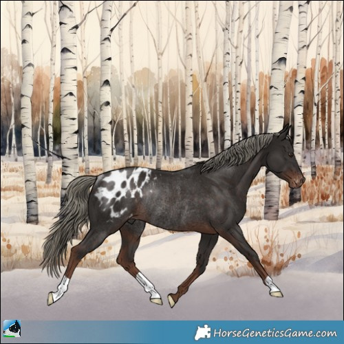 Horse Color:Liver Chestnut Mushroom Appaloosa Rabicano 