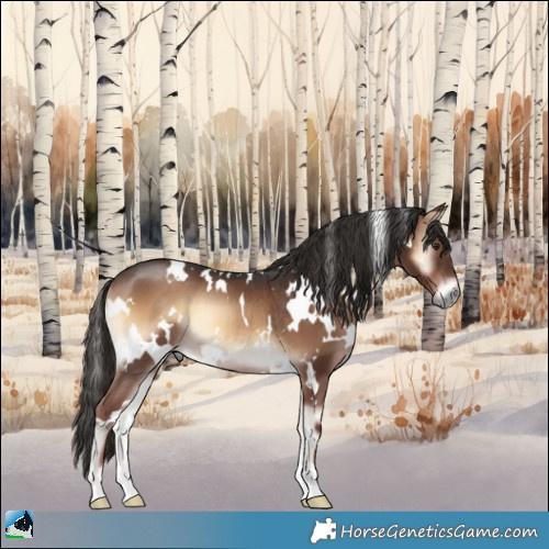 Horse Color:White Spotted Liver Red Onyx Rabicano 