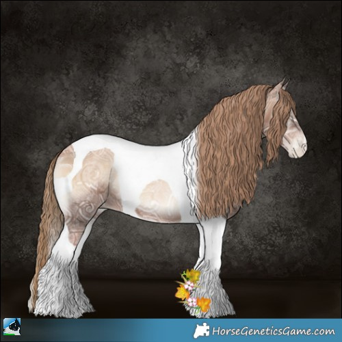 Horse Color:Liver Red Onyx Ice Pearl Tobiano 