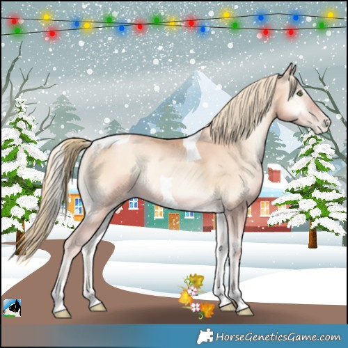 Horse Color:Gold Champagne Pearl Onyx Tobiano 
